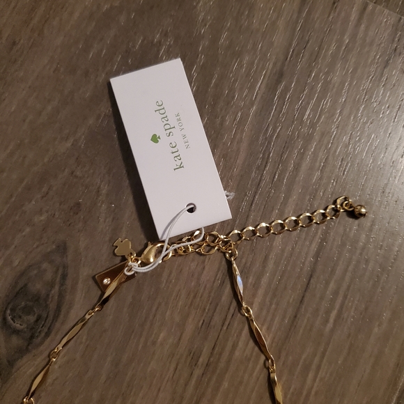 NWT Kate Spade Navy Sapphire Blue Pave the Way Statement Necklace - Picture 9 of 10